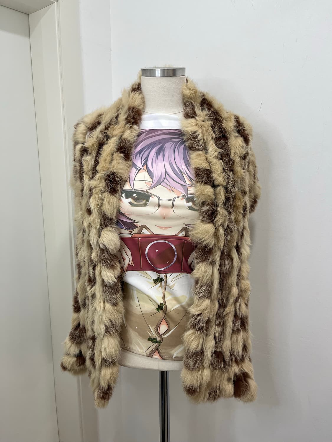 일본 빈티지 갸루 토끼털 퍼 머플러 상품이미지6