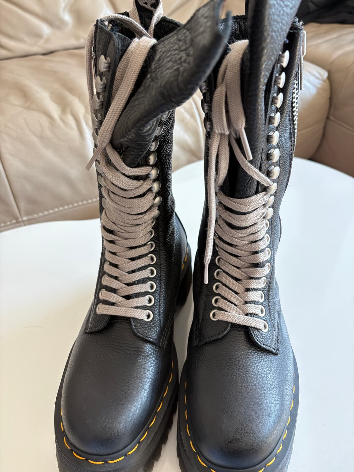 릭오웬스 닥터마틴 1918 레이스 업 플랫폼 부츠 260 상품이미지3