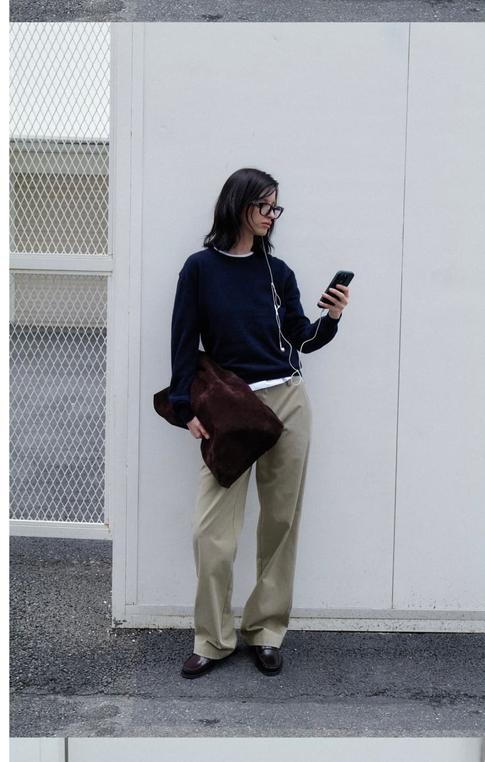  low rise cotton slacks khaki_small 상품이미지1