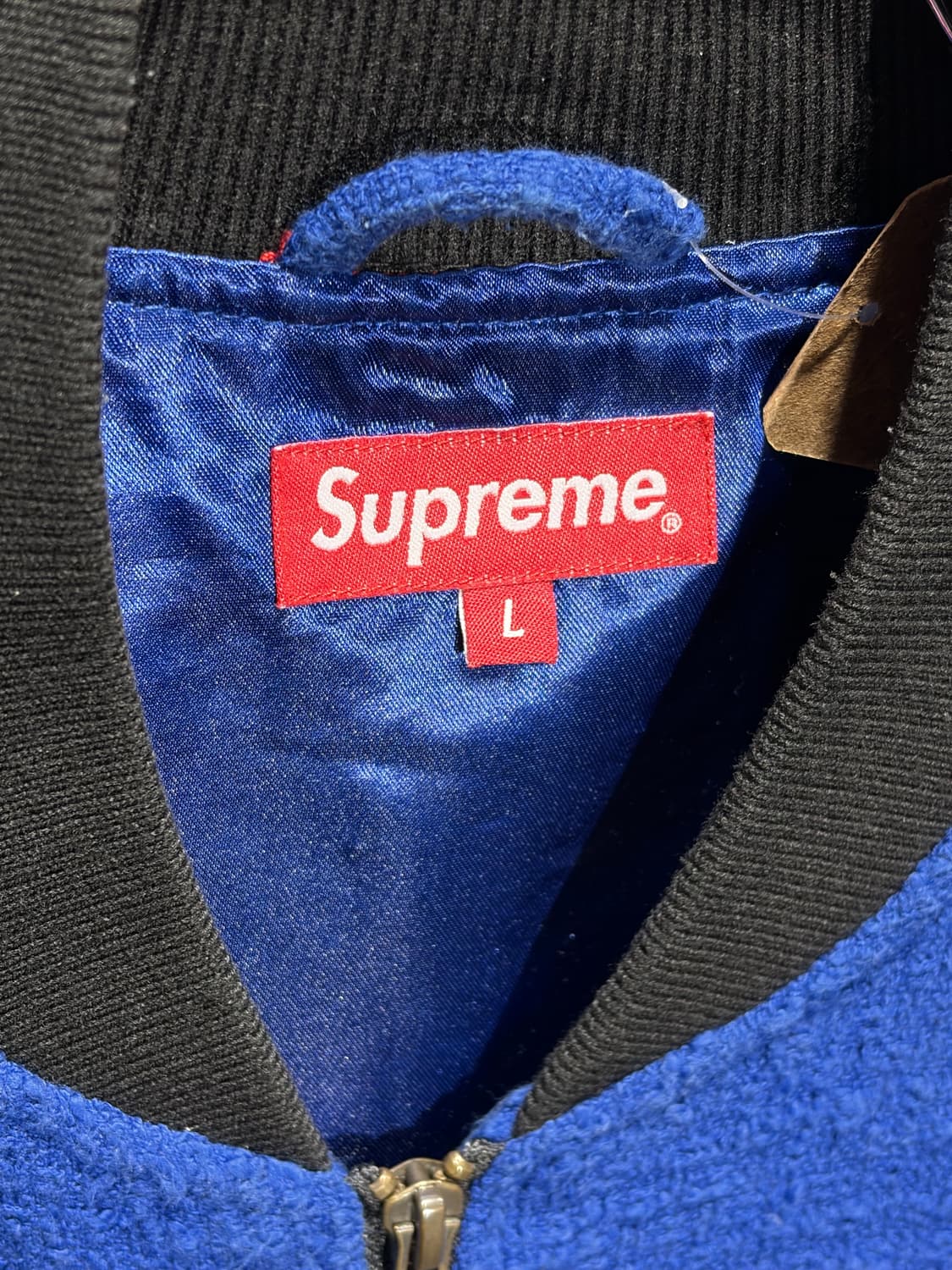 L SUPREME 슈프림 아치로고 헤어리 부클 블루 블루종 상품이미지7