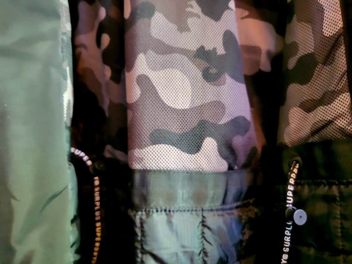 [미착용 새상품] SUPERDRY 밀리터리  카모 블랙 롱 패딩자켓 상품이미지8