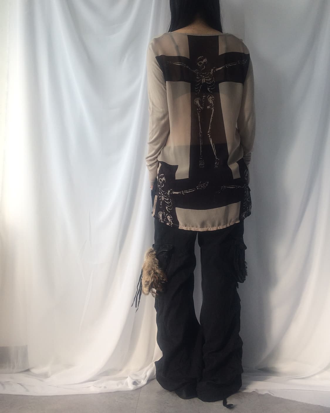 Back printing point loose fit top 상품이미지9