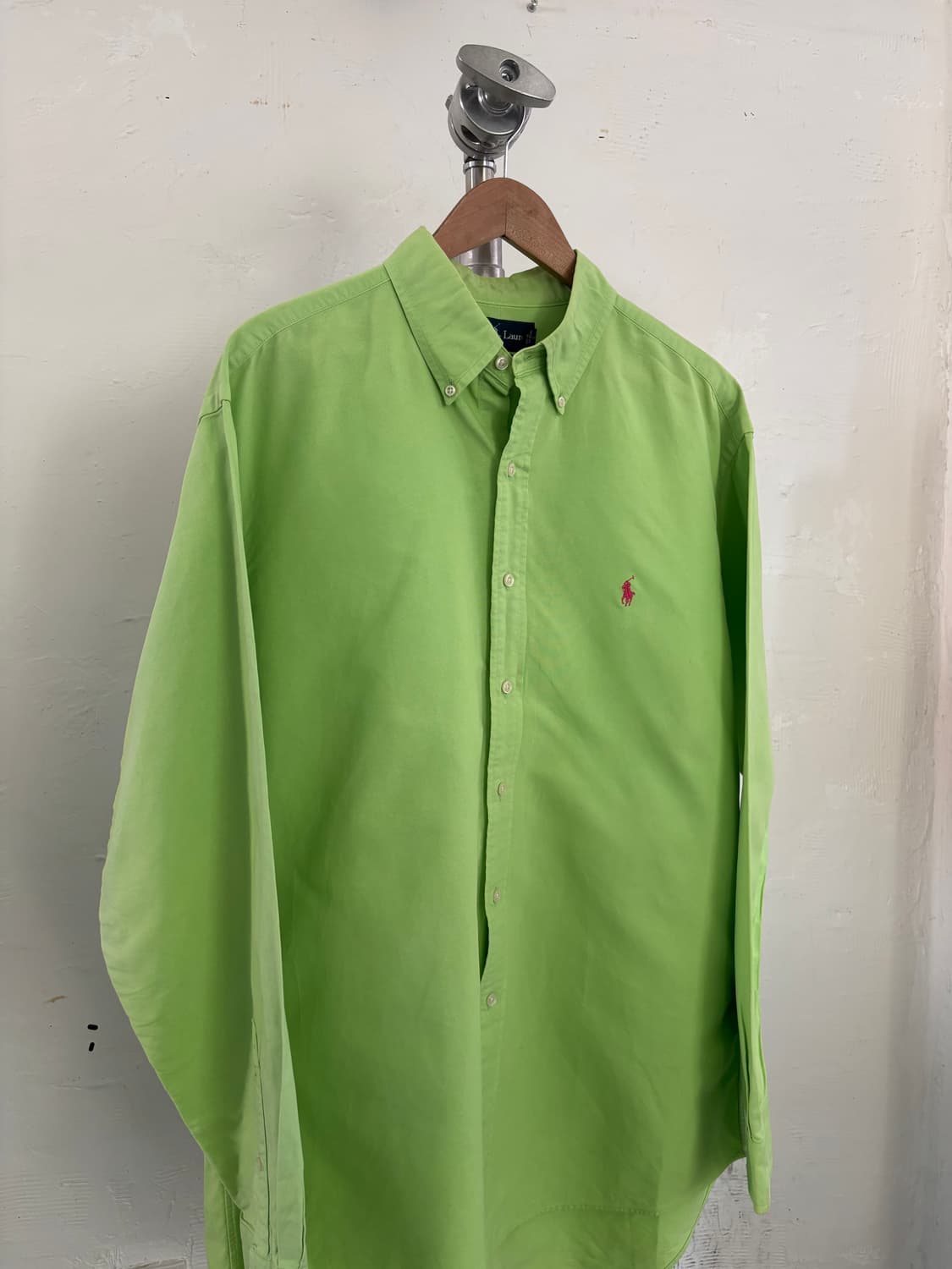 Polo 폴로 랄프로렌 네온그린 옥스포드 오버사이즈 셔츠 상품이미지2