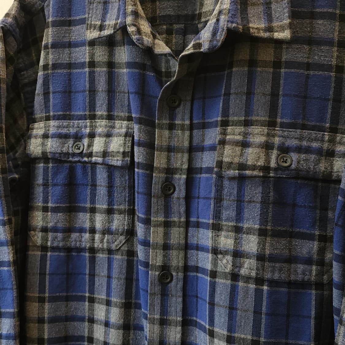 90s 엘엘빈 샤모아 체크셔츠 플란넬 셔츠 헤비코튼 워크셔츠 xxl 상품이미지7