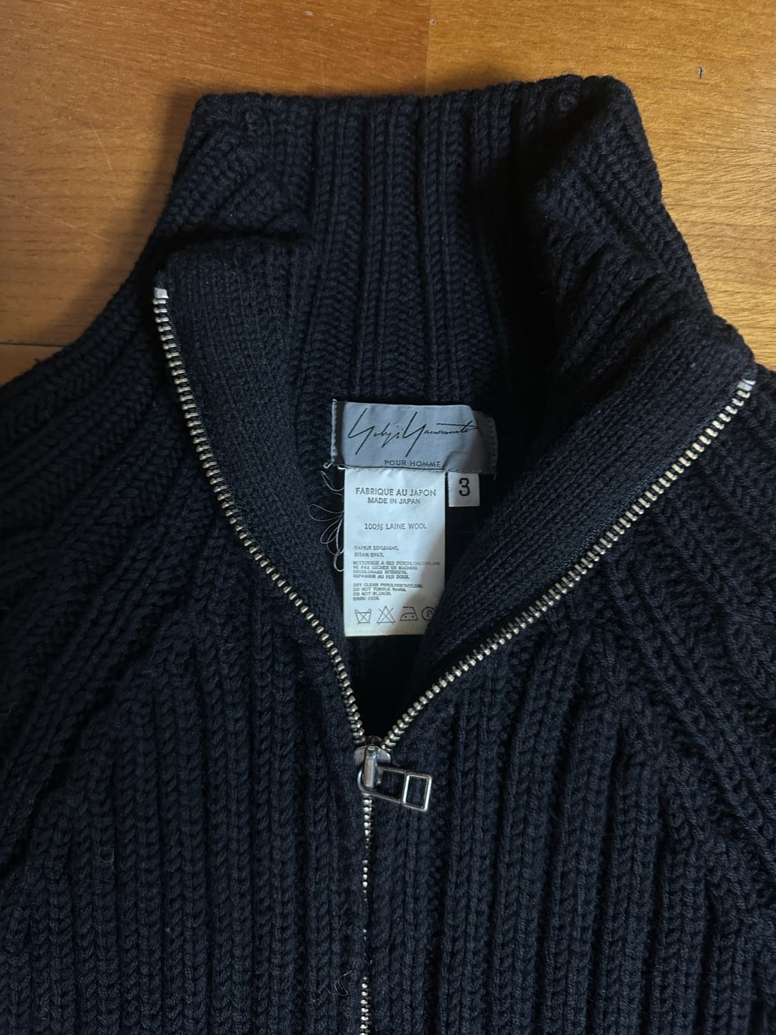 Yohji Yamamoto Wool Knit Zip (3 size) 상품이미지3