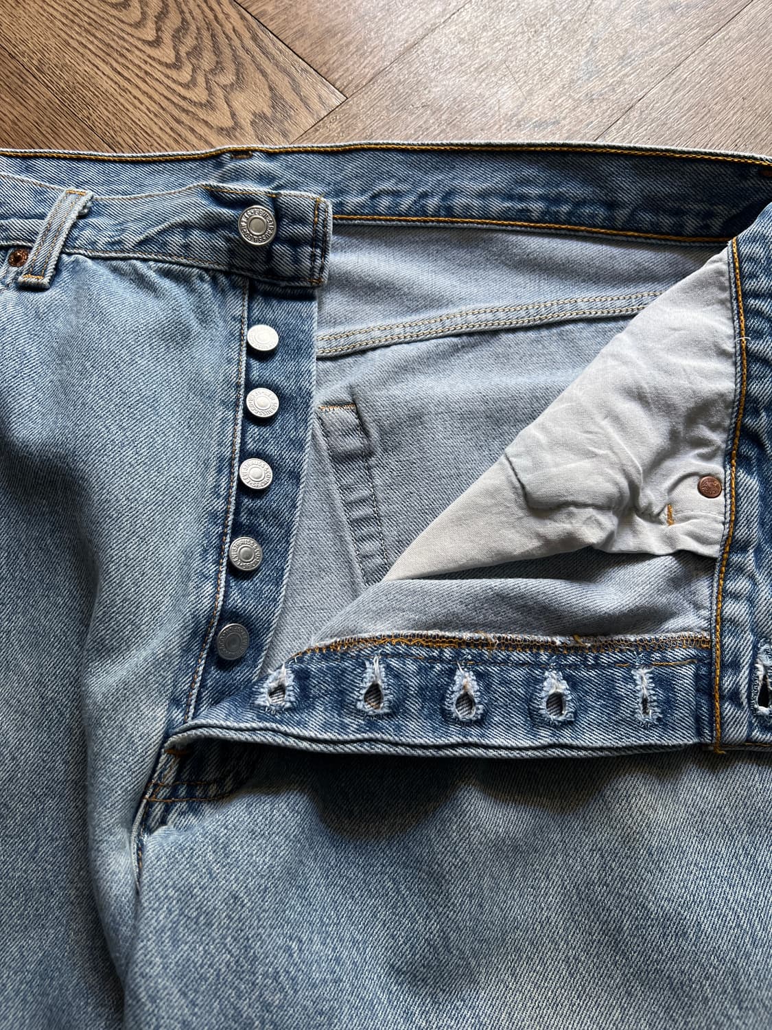 [38]90's 리바이스 501 Made in USA 데님 팬츠 S36 상품이미지3