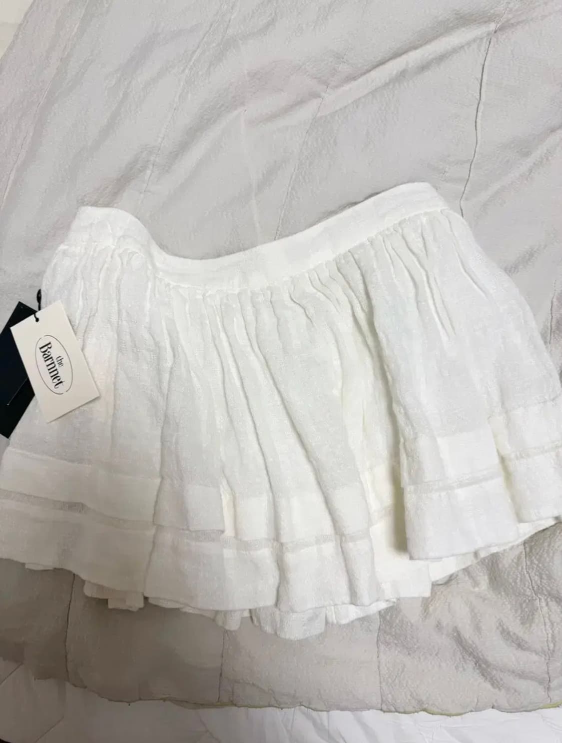 더바넷 Besque 린넨 화이트 스커트 상품이미지6