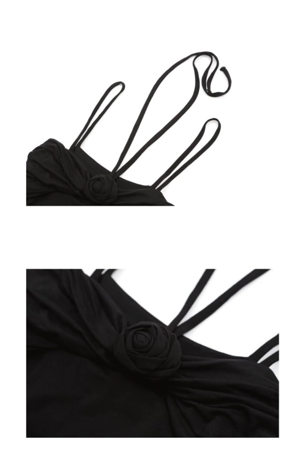 아수라 플라워 스트링 슬리브리스 블랙 상품이미지6