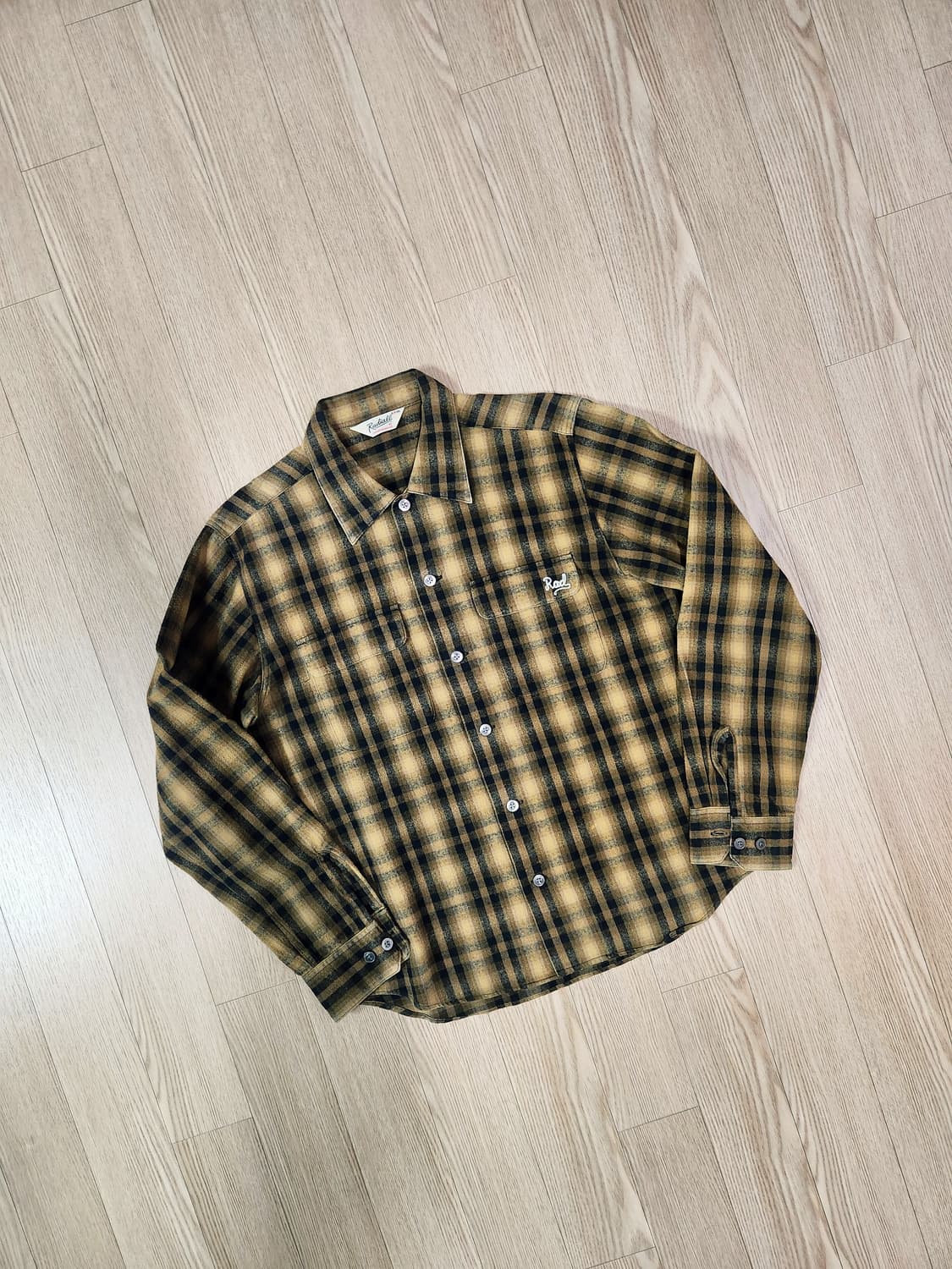 radiall japan 옐로우 더블 포켓 플란넬 셔츠 상품이미지3