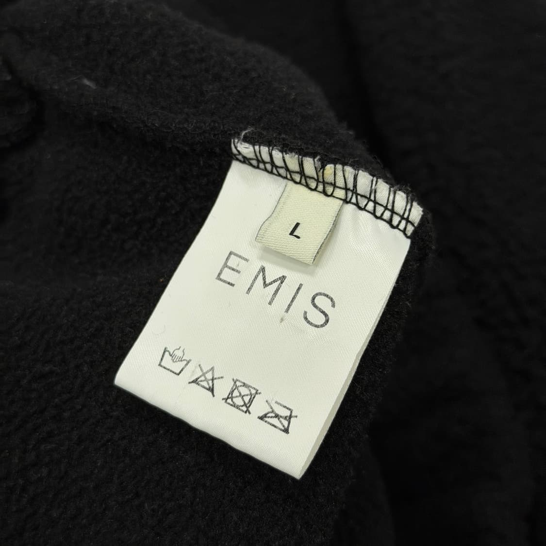 EMIS 이미스 플리스 뽀글이 하프 반집업 블랙 L 상품이미지3