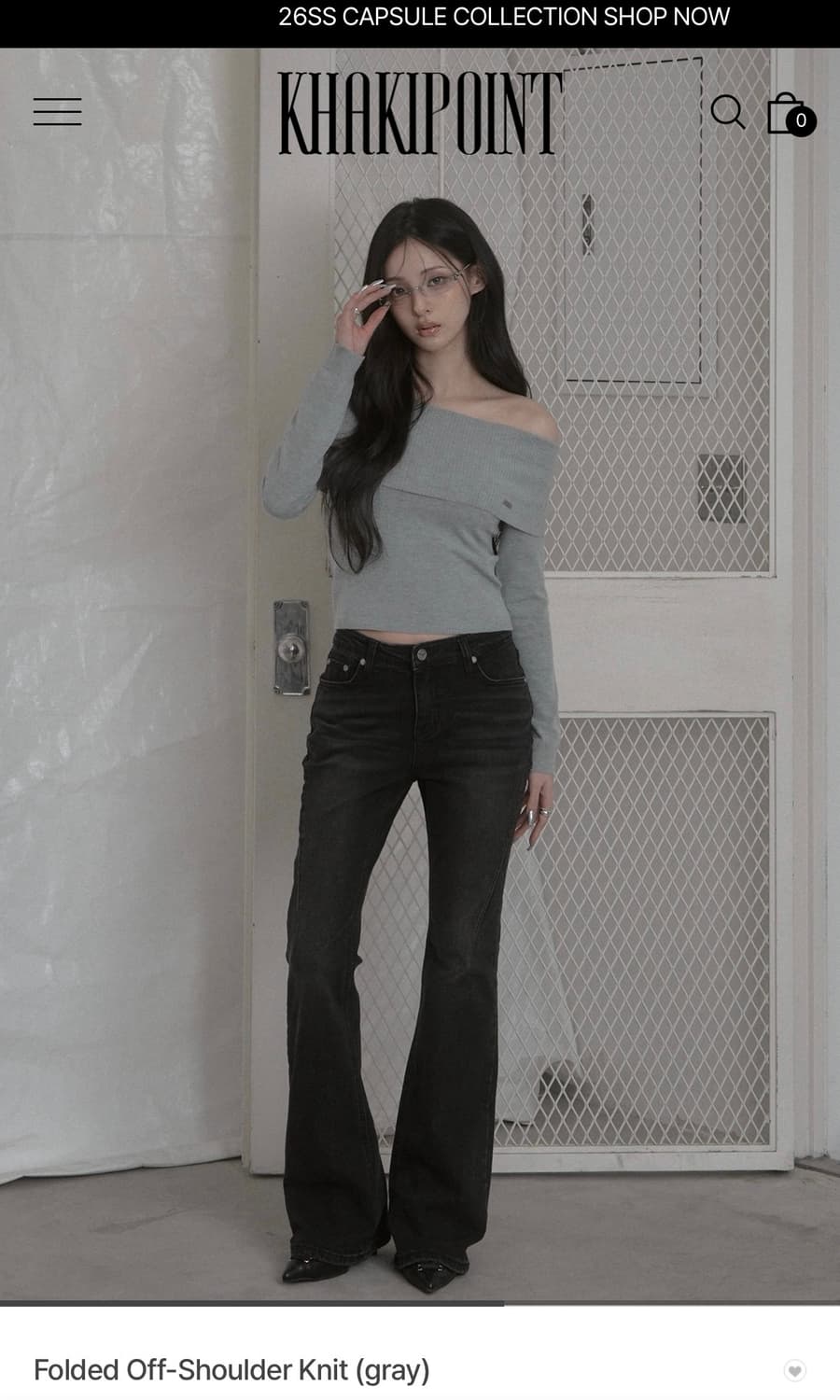 카키포인트 오프숄더 상의 새상품 택ㅇ 상품이미지3