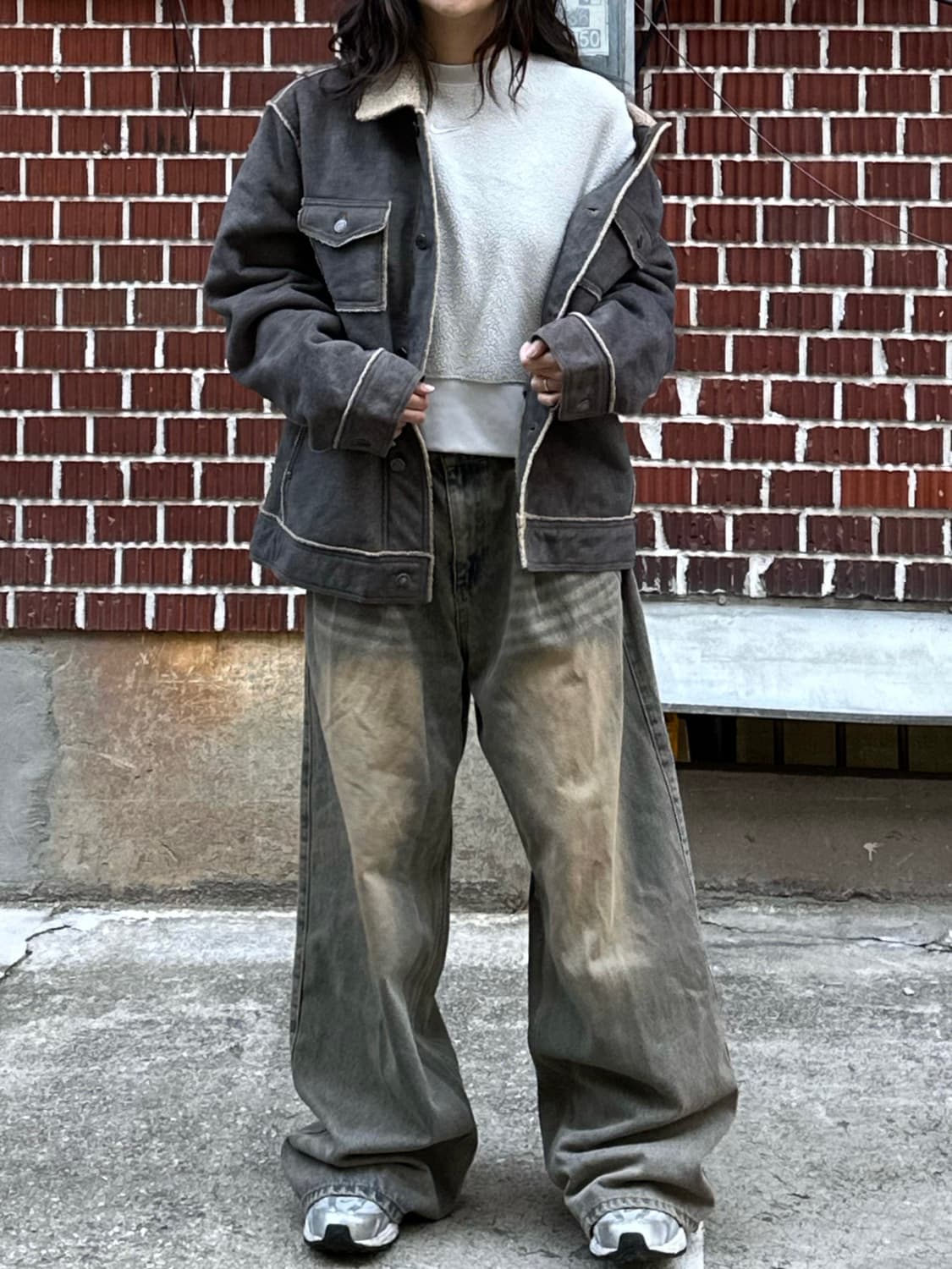 쉐르파 자켓 나이키 뽀글이 맨투맨 어반드레스 와이드 팬츠 상품이미지2