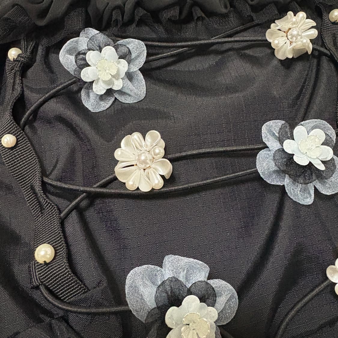 blue flower frill bagpack 상품이미지4