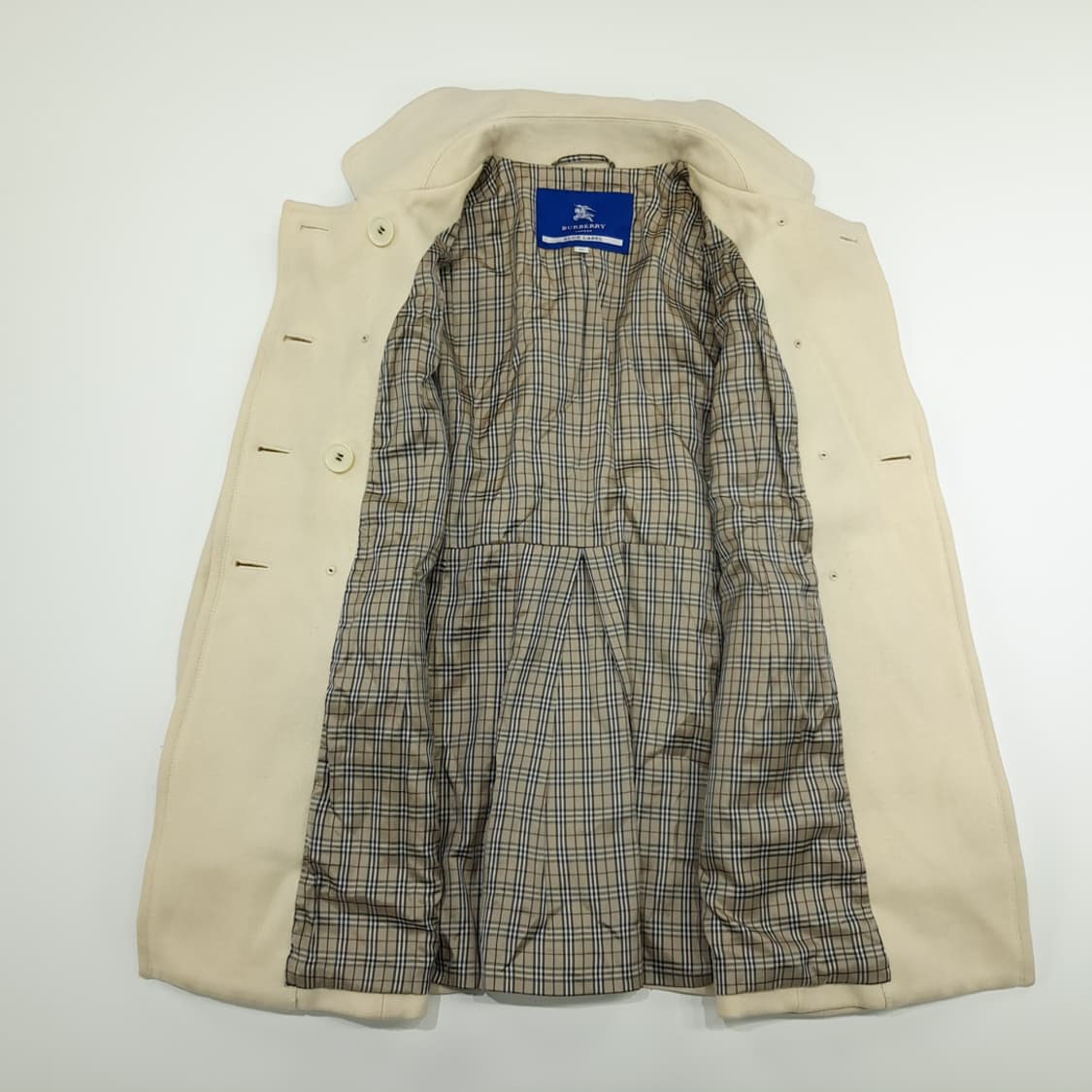 CN880W M 버버리 블루라벨 아이보리 울 코트 상품이미지5