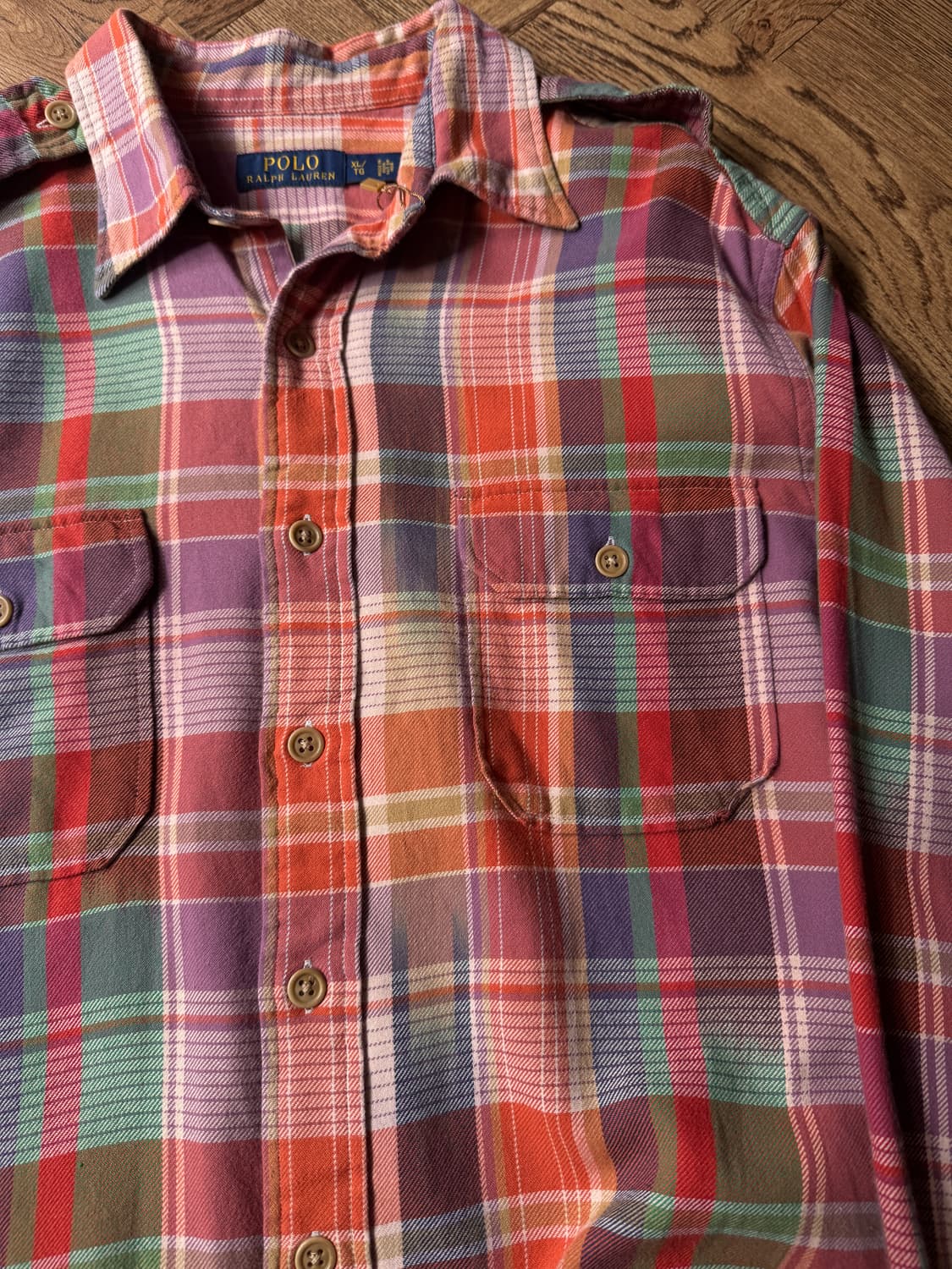 [XL]폴로 랄프로렌 2포켓 마드라스 체크 셔츠 상품이미지3