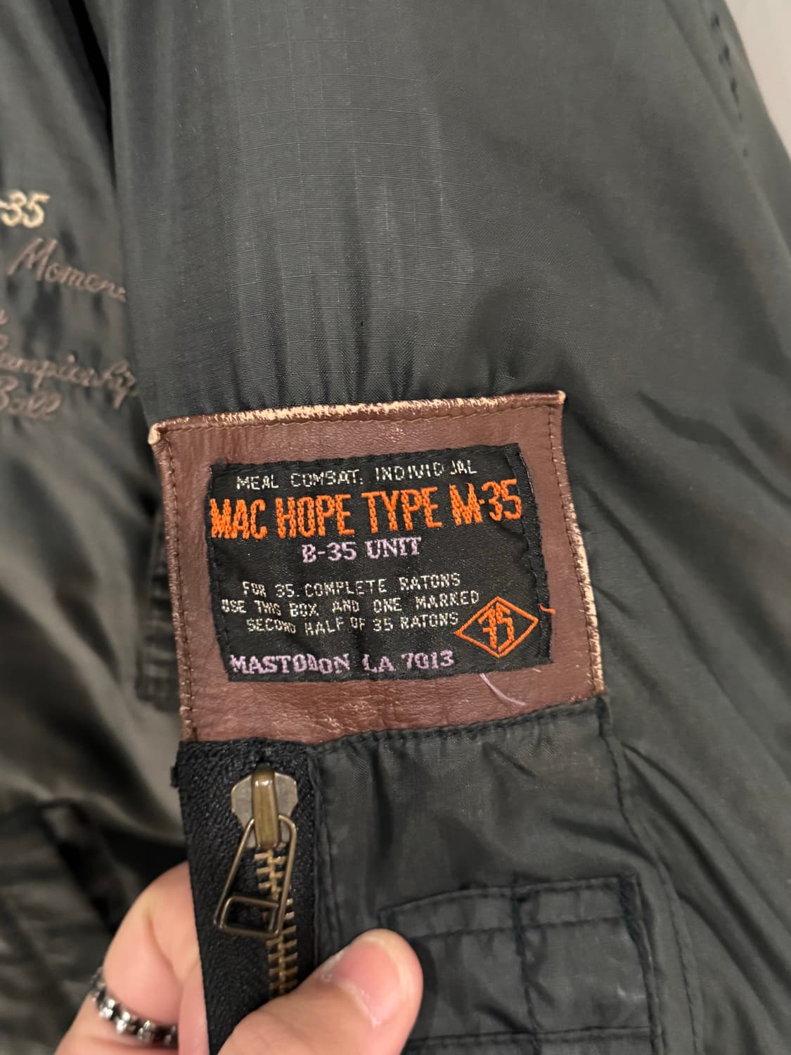 90s 맥호프 타입 M-35 다운 봄버자켓 상품이미지3