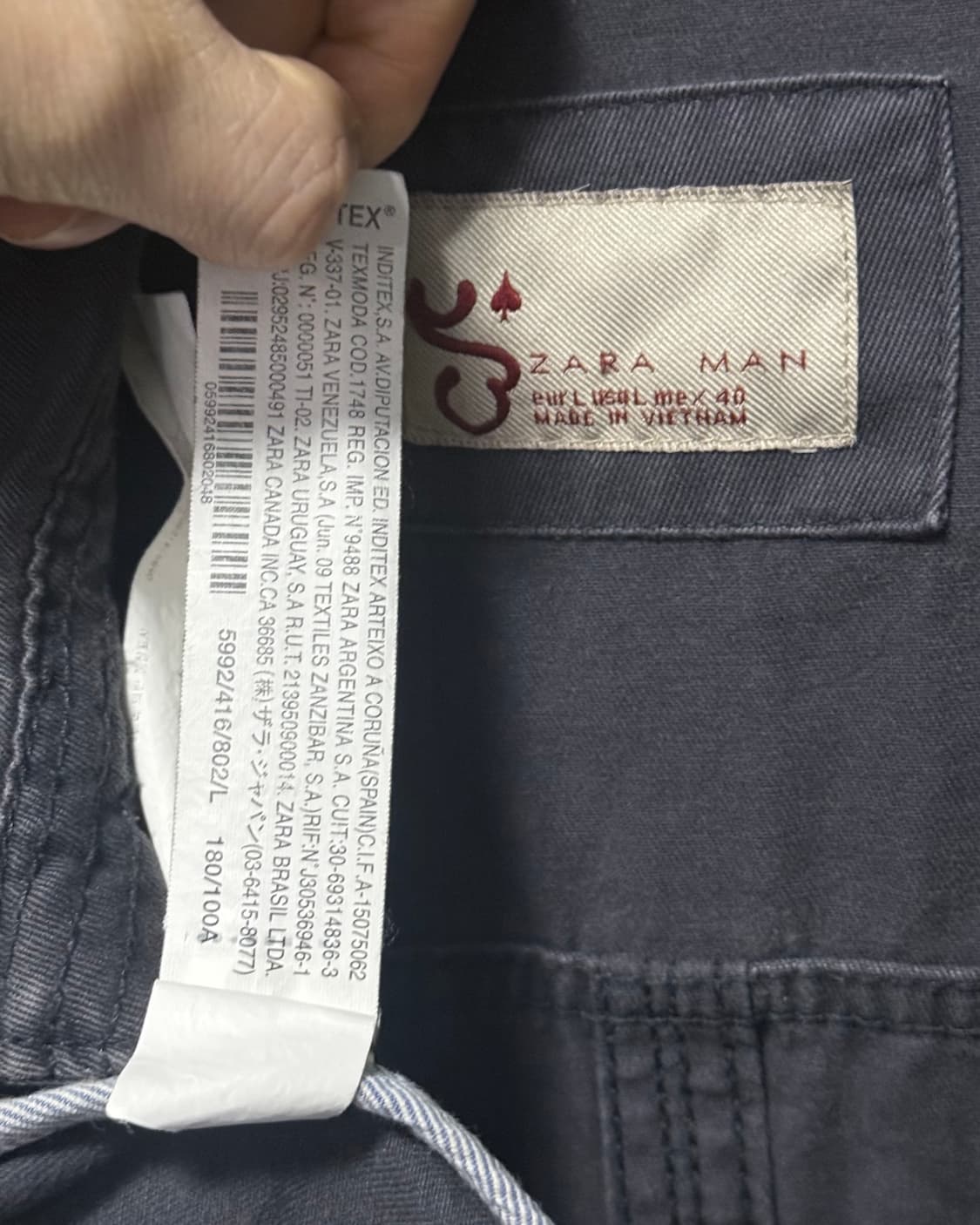 자라 보라색 워시드 워싱 스터드 찡 카라 집업 워크 셔츠 자켓 L 100 상품이미지10