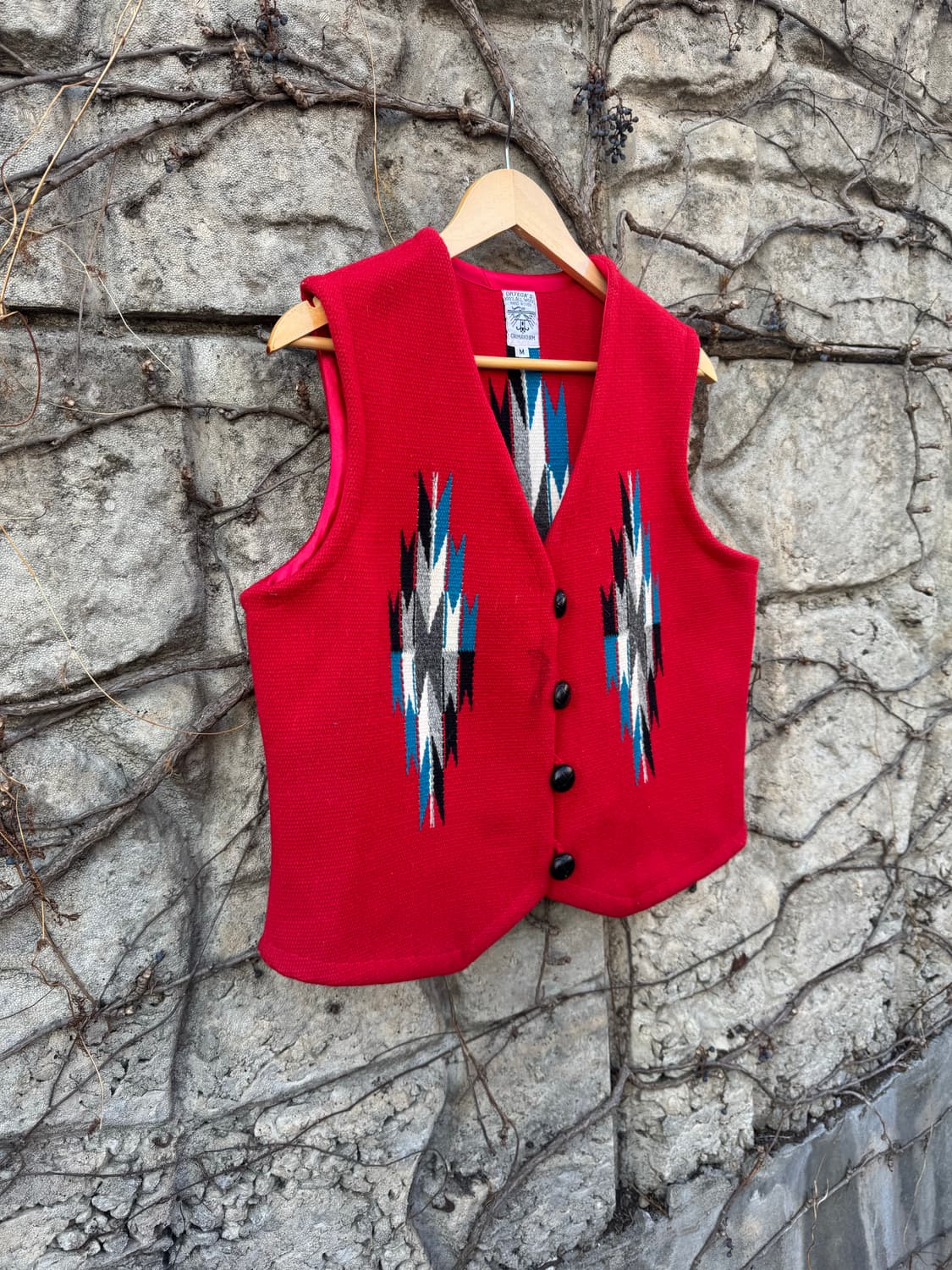 오르테가 핸드 우븐 울 치마요 베스트 웨스턴 네이티브 조끼 상품이미지4