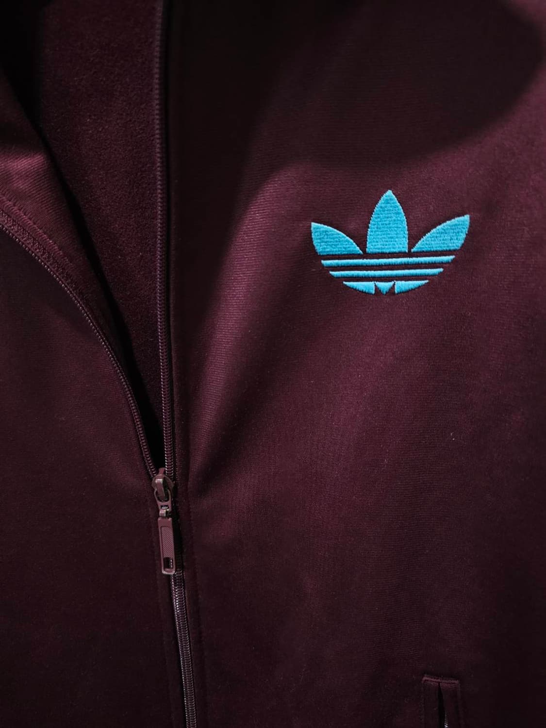 아디다스 마룬 버건디 스카이블루 트랙탑 저지 져지집업 S~M사이즈 상품이미지4