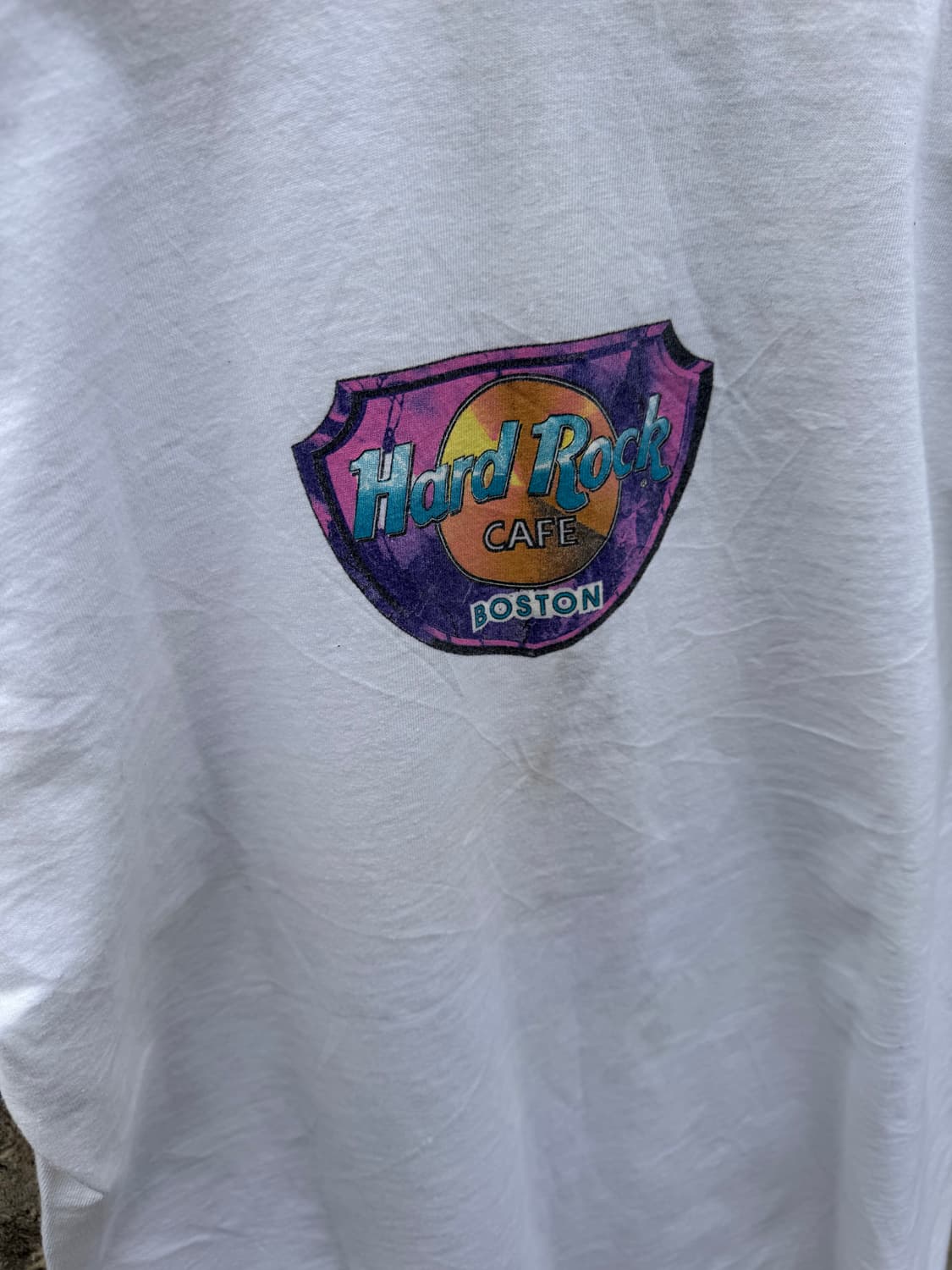 90s 하드락 카페 보스턴 빈티지 헤비 코튼 프린팅 반팔 티셔츠 상품이미지4