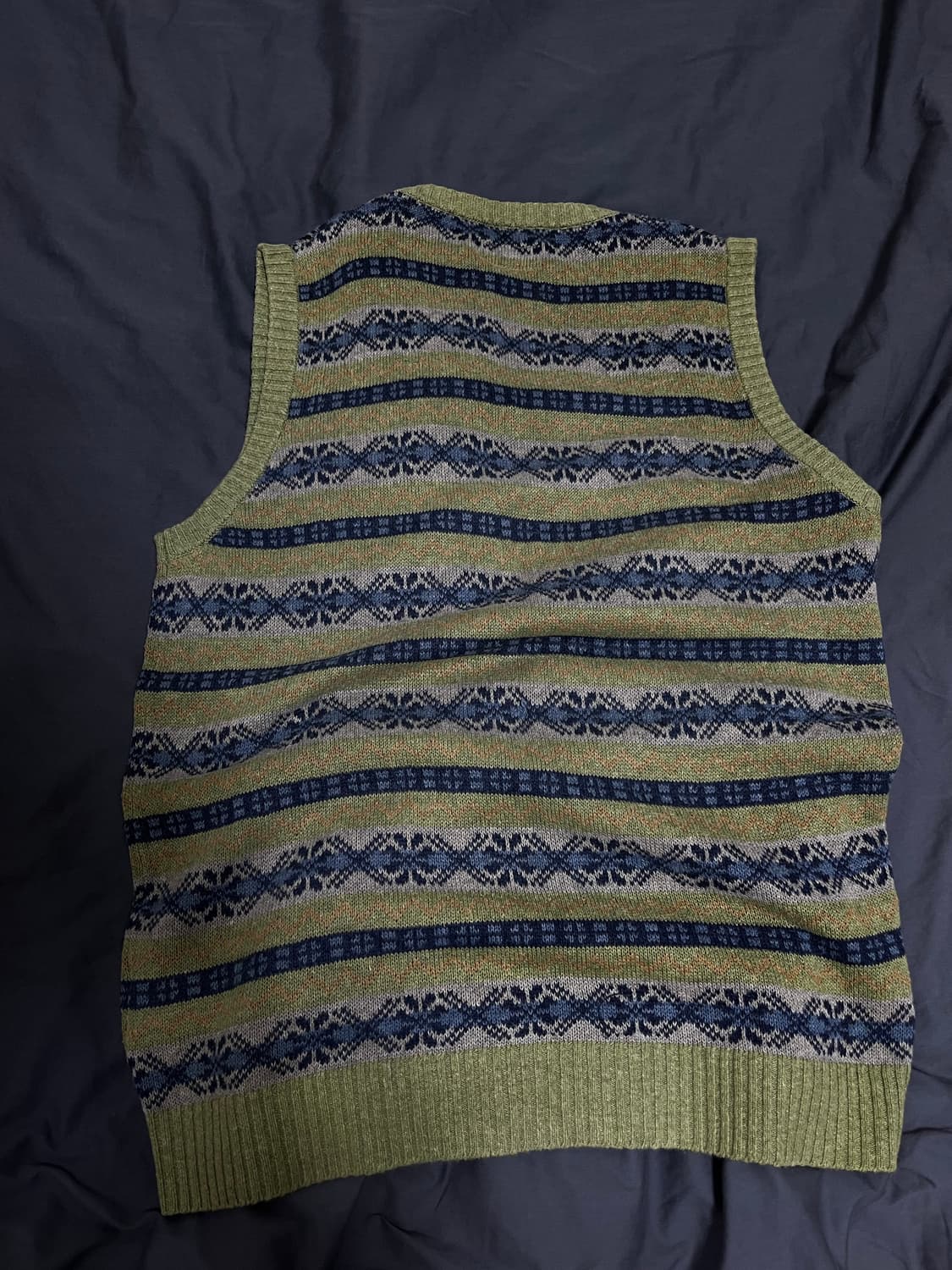 빔즈플러스 페어아일 아가일 패턴 베스트 XL 에임레온도르 상품이미지2