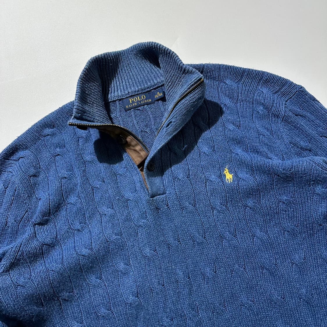 폴로 랄프로렌 실크 하프집업 케이블 니트 상품이미지3