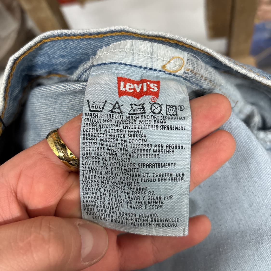 00s 리바이스 501 영국생산 패치워크 커스텀 데님팬츠 N897   상품이미지9