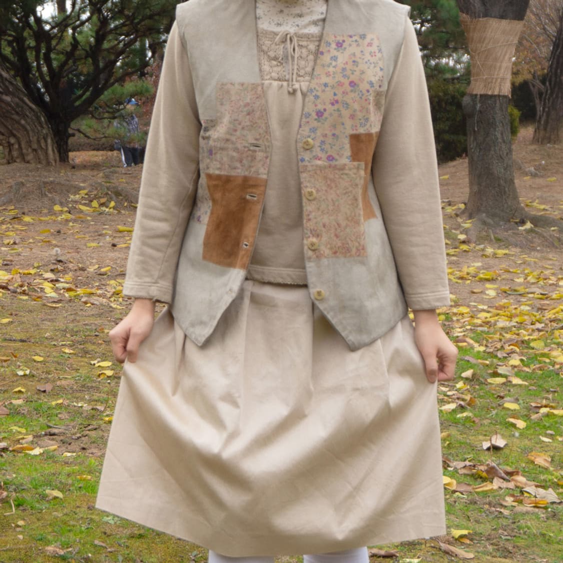 패치워크 스웨이드 베스트 상품이미지9