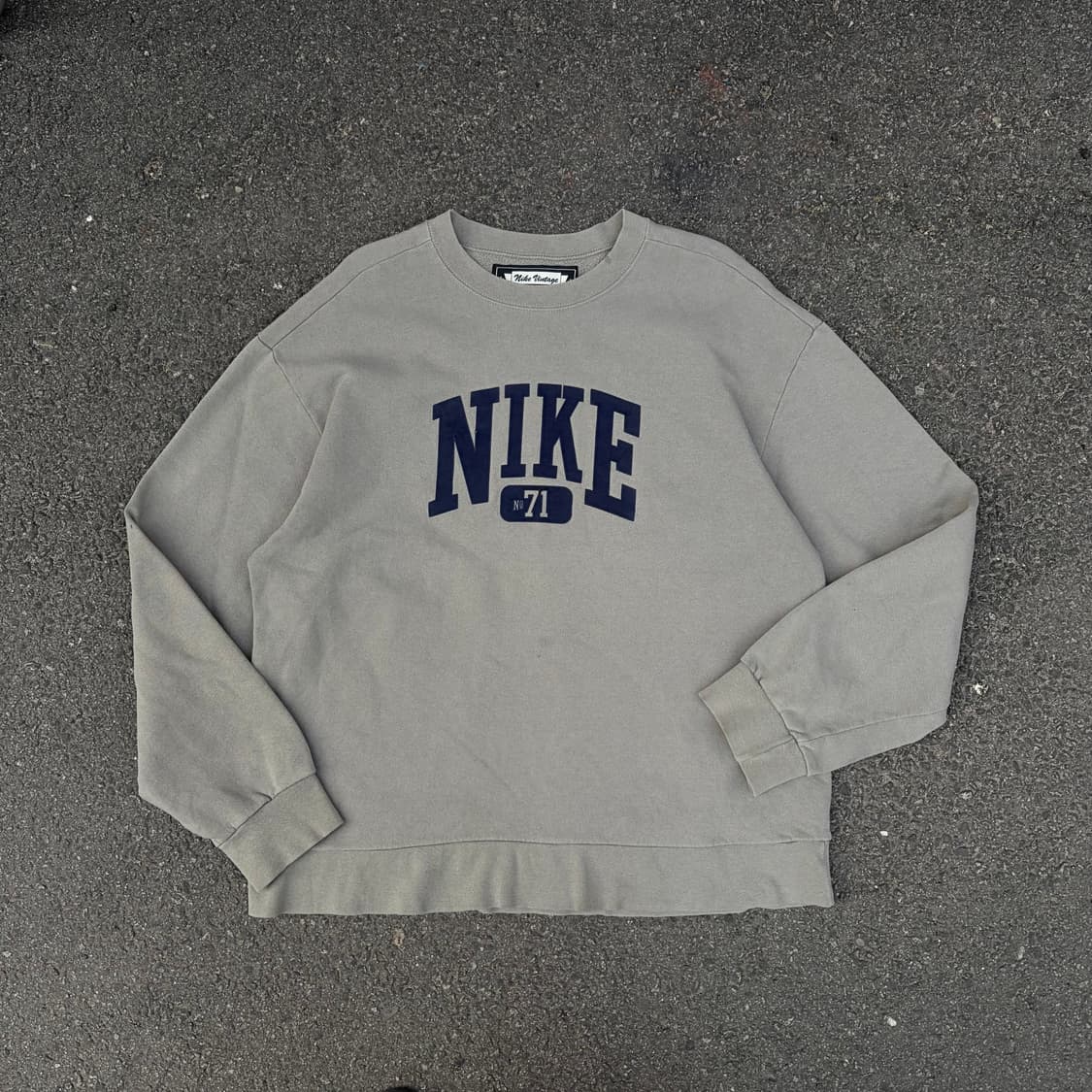 90s 나이키 올드스쿨 센터 로고 빅로고 자수 맨투맨 스웻셔츠 L 상품이미지1