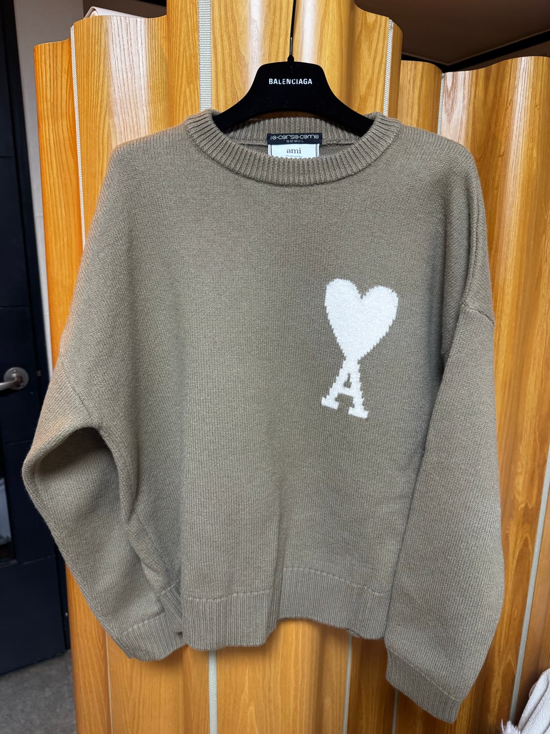 아미 인타르시아 니트 카멜 XS 상품이미지1