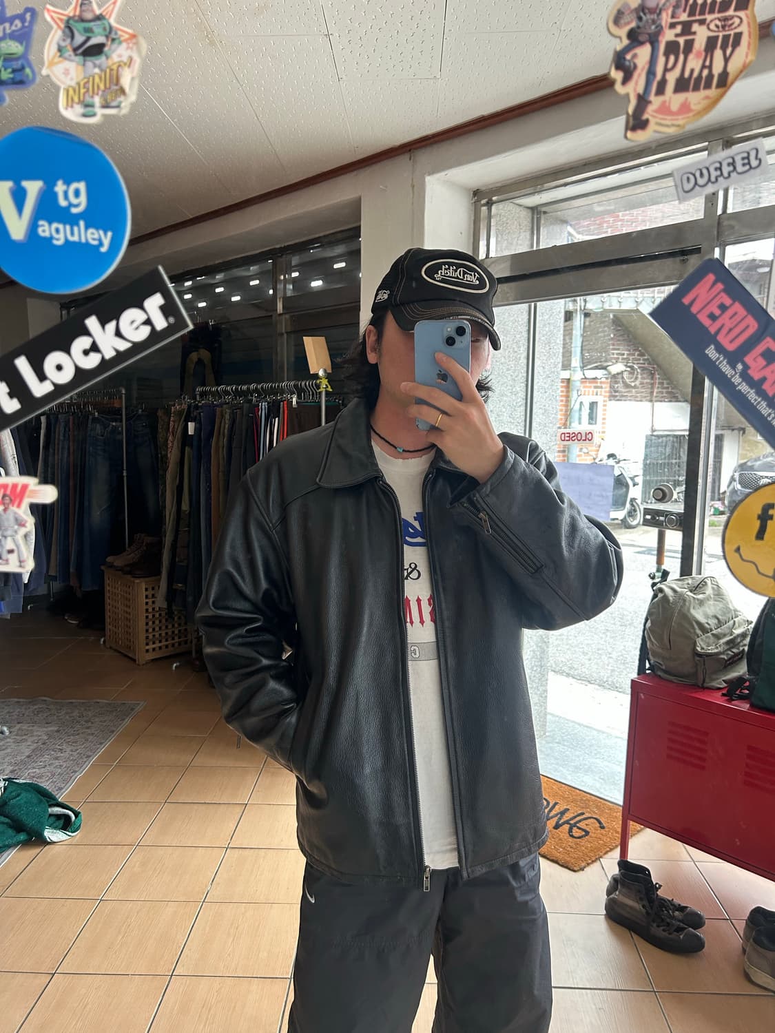 Vintage cow hide leather jacket 상품이미지9