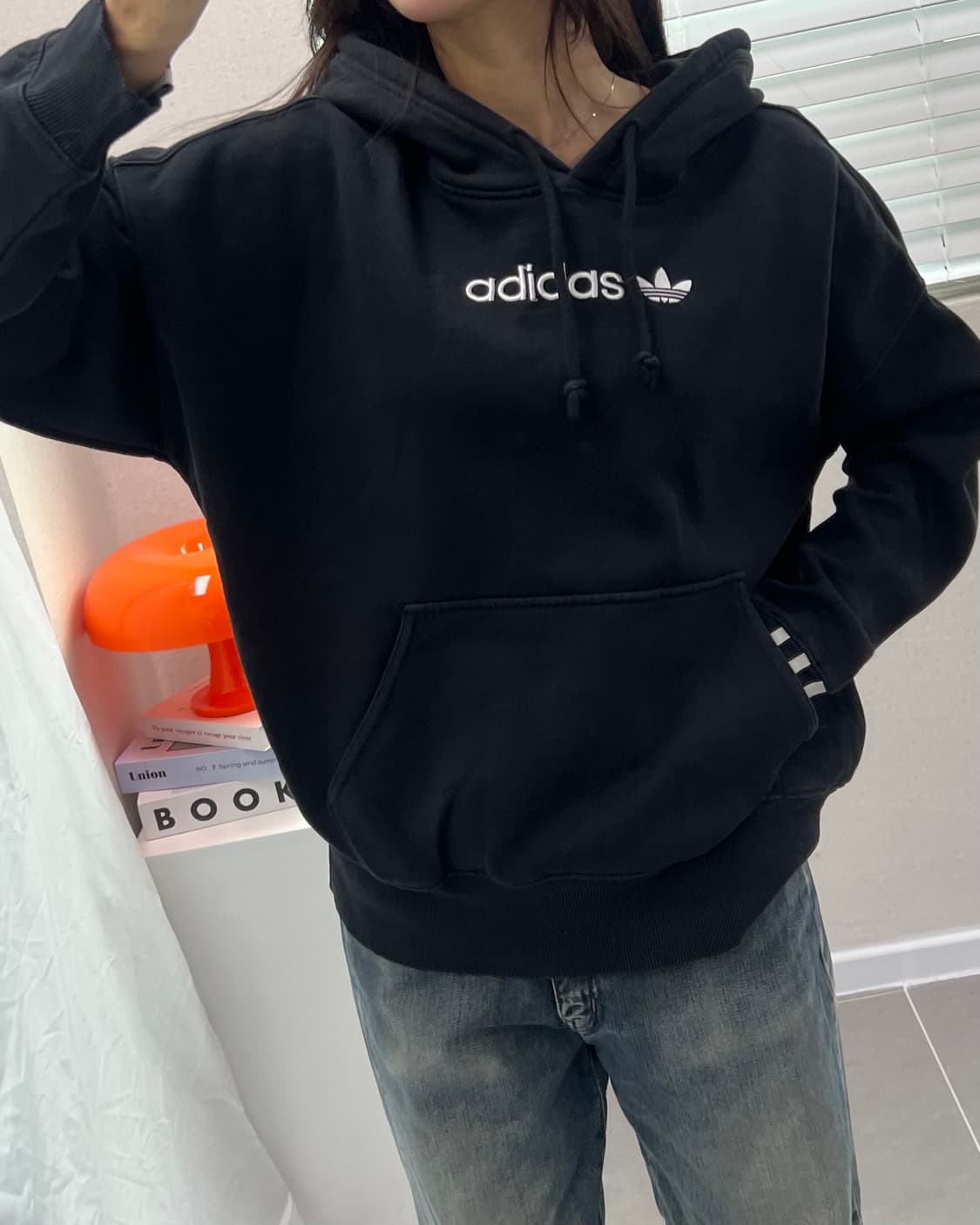 (M)아디다스 기모 후드-M1431 상품이미지5