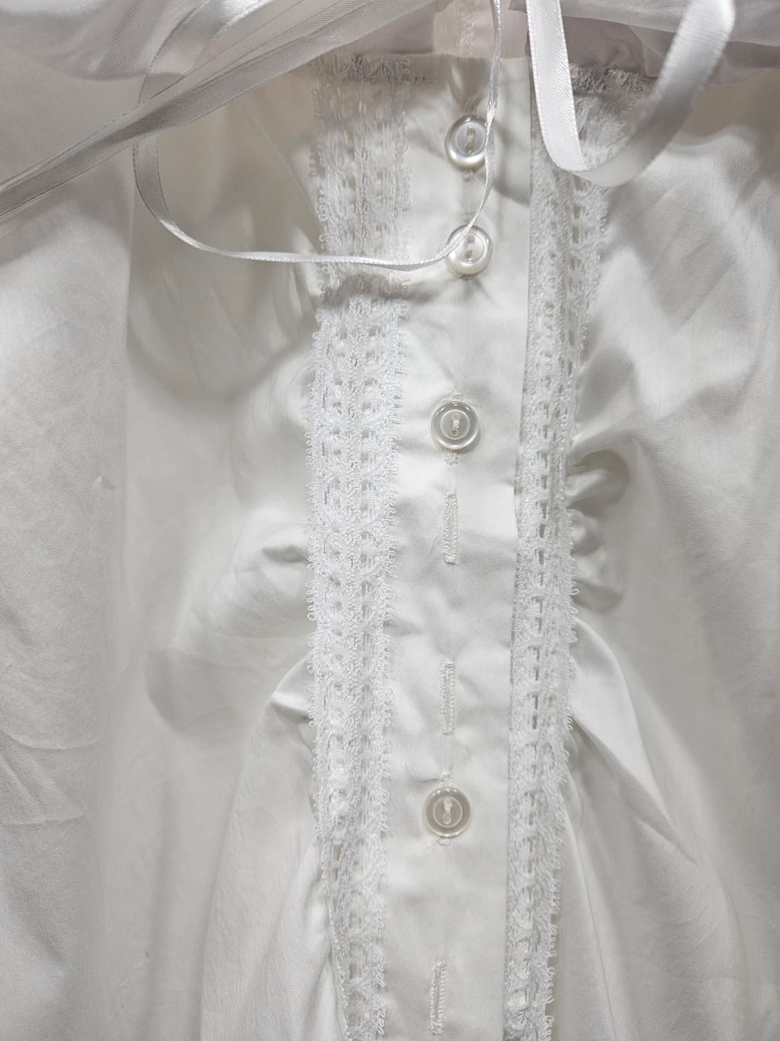 화이트 러플 블라우스 [새상품] 상품이미지6