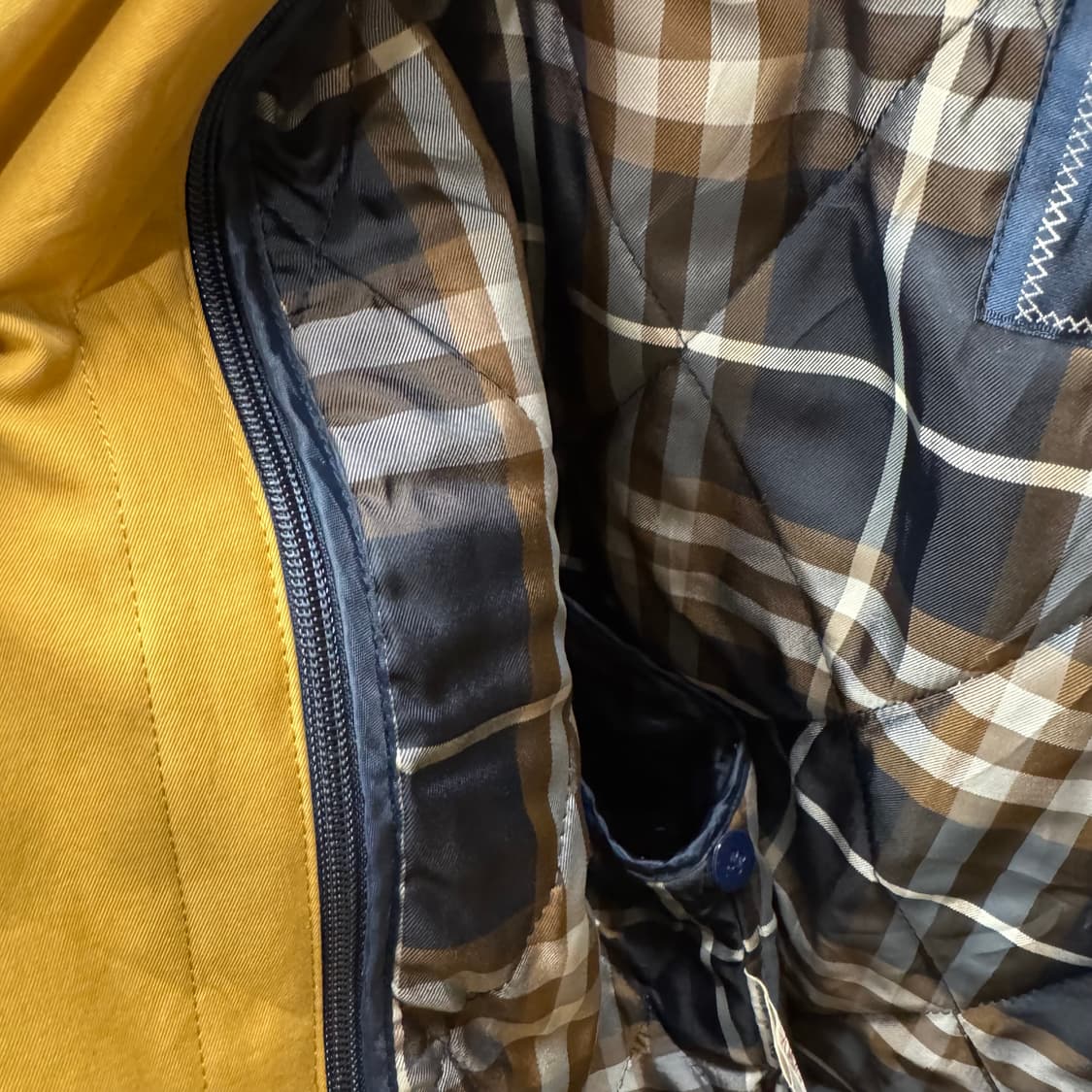 90s 버버리 코치자켓 집업 노바체크 패턴 내피 포인트 옐로우 상품이미지7