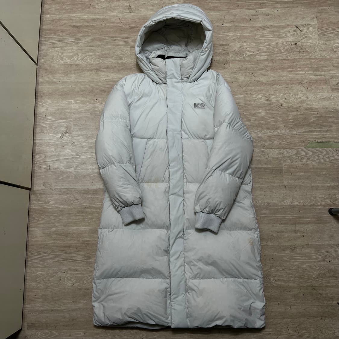 K2 아웃도어 덕다운 후드 롱패딩 점퍼 [크림] S/90 상품이미지1