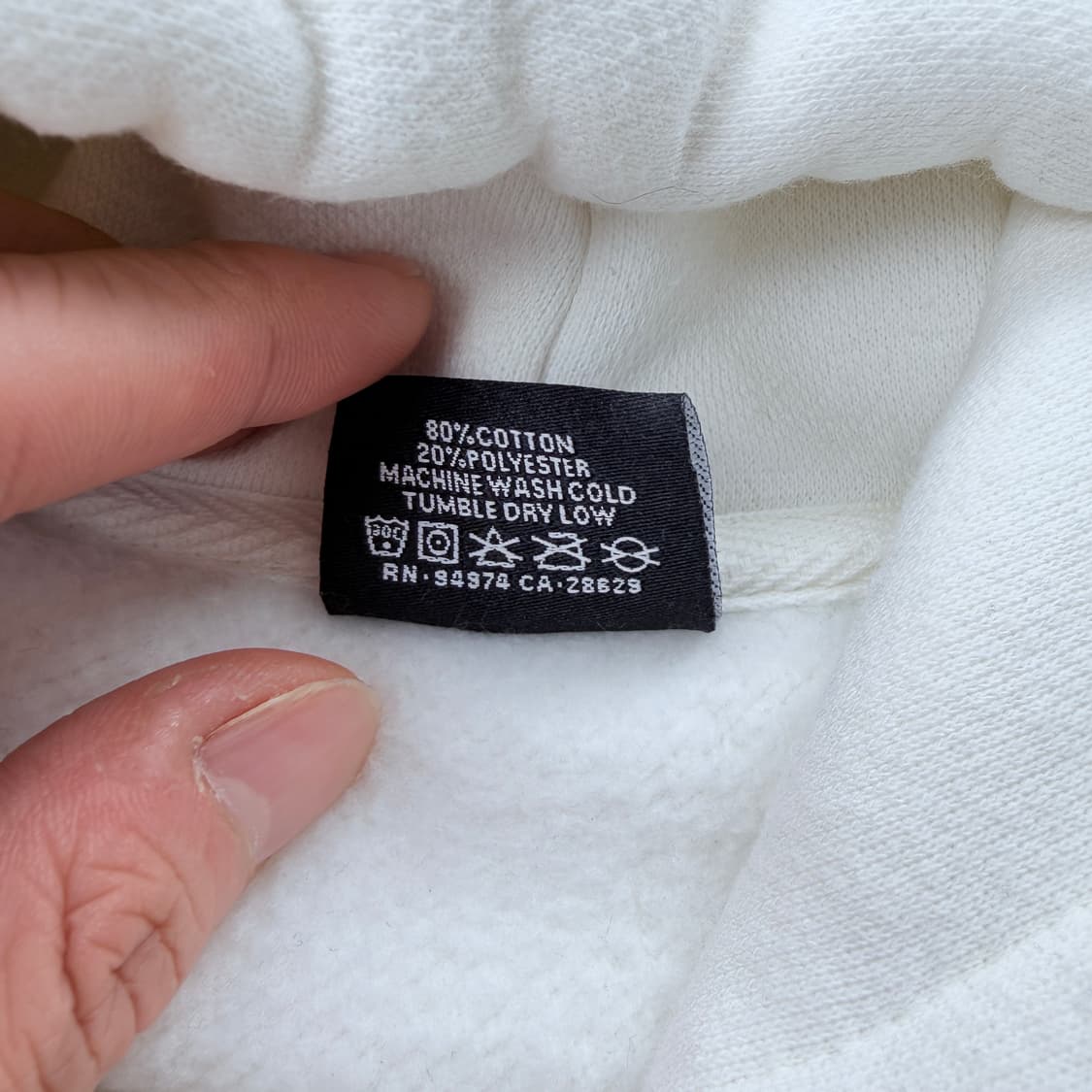 스투시 빅 스톡로고 화이트 후드티셔츠 상품이미지5