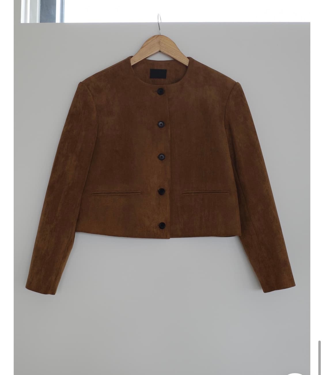 씨유쑨 엠버 스웨이드 자켓 카멜 상품이미지6