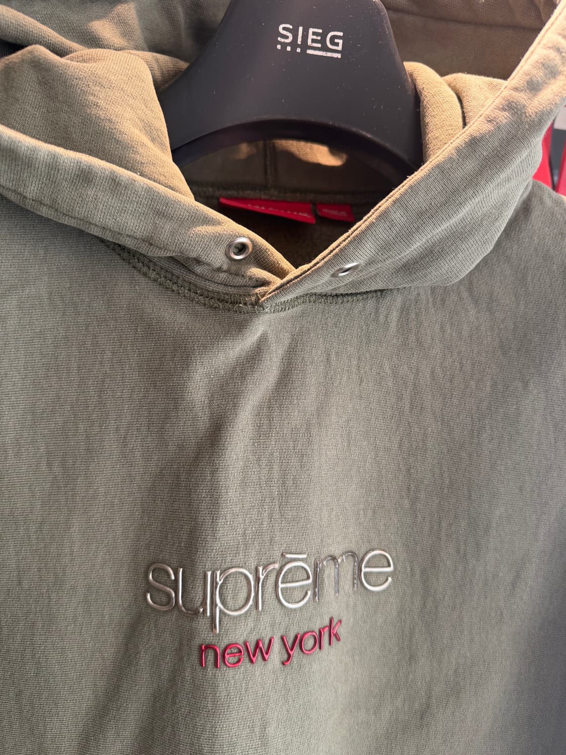 슈프림 [정품] 크롬 후드티 (시세 49만) 리버스위브 스웻셔츠 L(10 상품이미지8