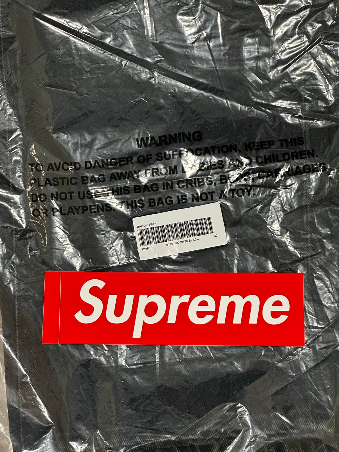 슈프림 배기 진 블랙 - 26SS 상품이미지1