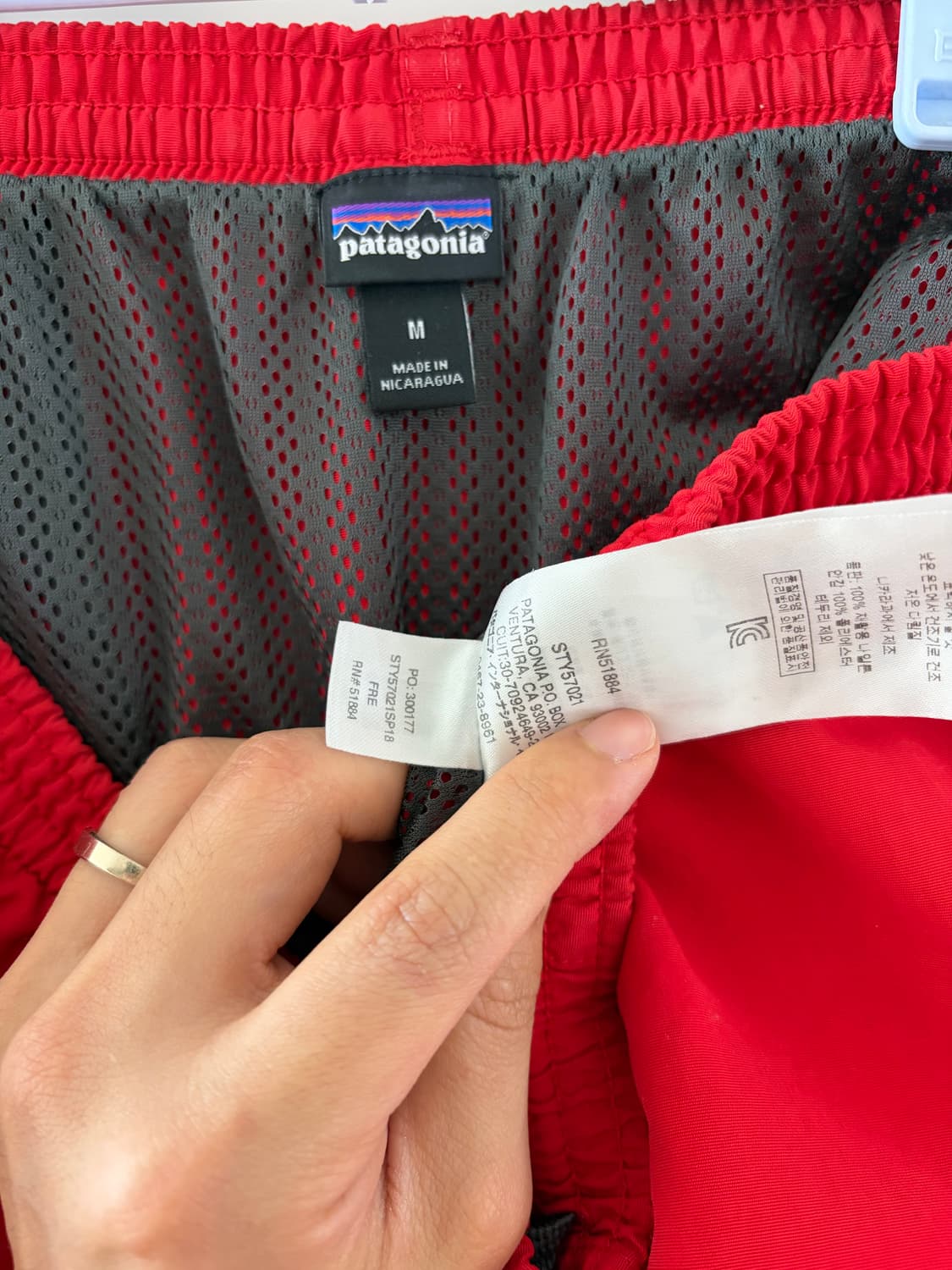 (M)파타고니아 배기스 5인치 파이어레드(FRE) 상품이미지5
