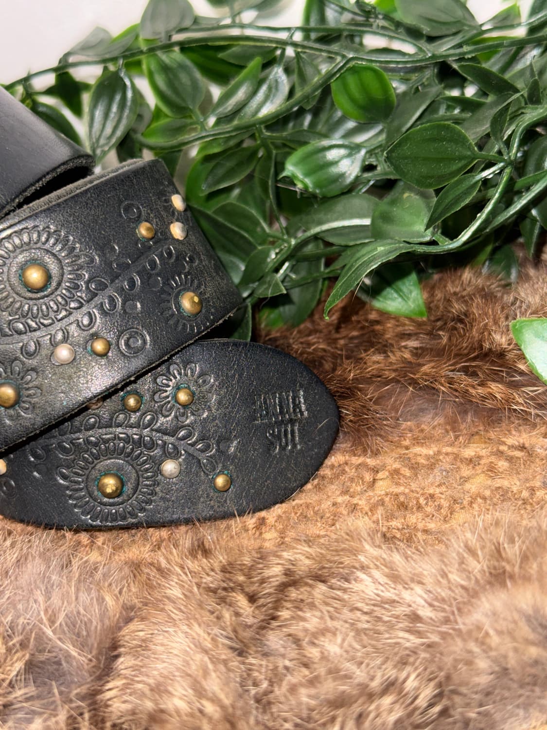 Anna Sui black oriental buckle belt 상품이미지3