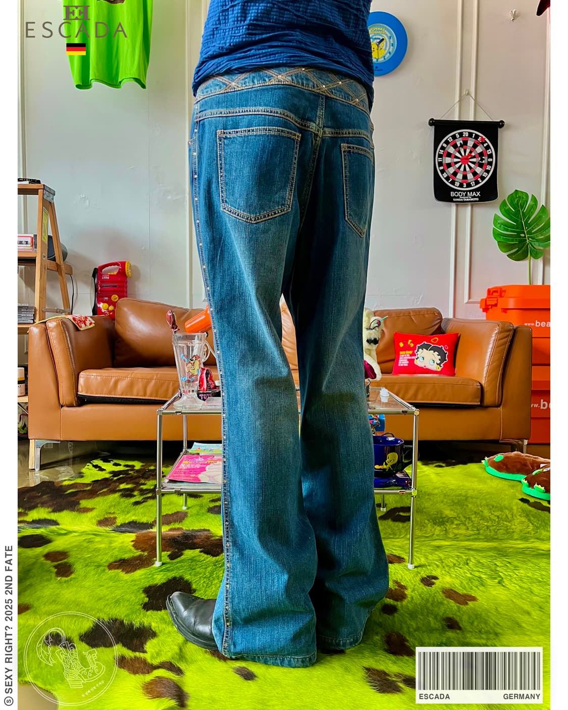 Old ESCADA Archive Boot-Cut Cubic Jeans 상품이미지1