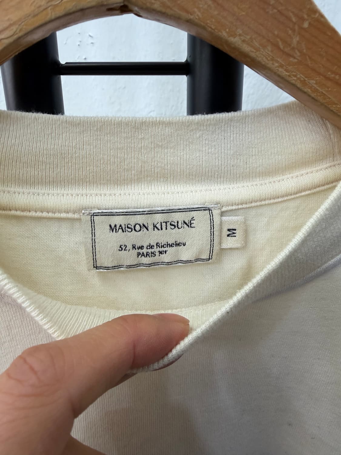 정품) 메종키츠네 남성 오버핏 칠부 티셔츠 M 상품이미지6