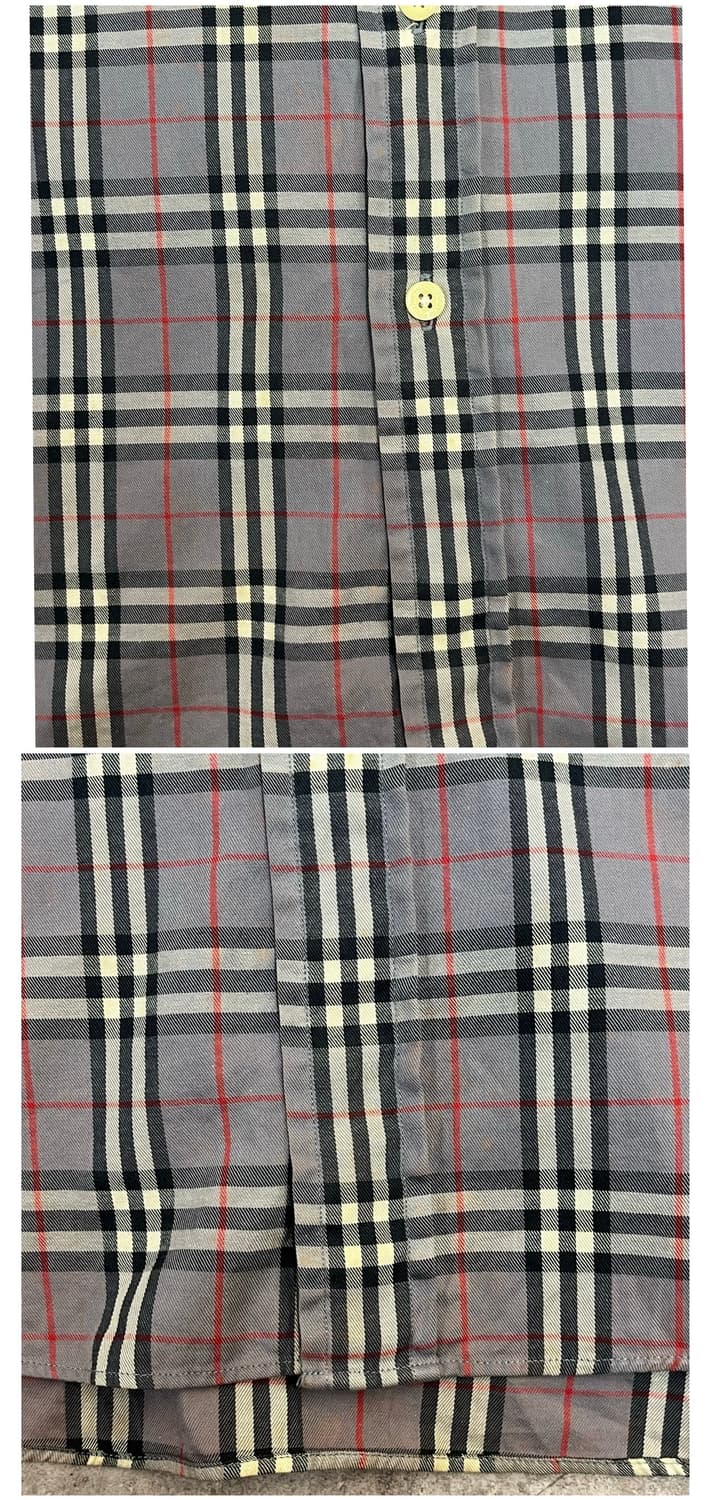 버버리 코튼 체크 셔츠 95(M) #csz3236 상품이미지4