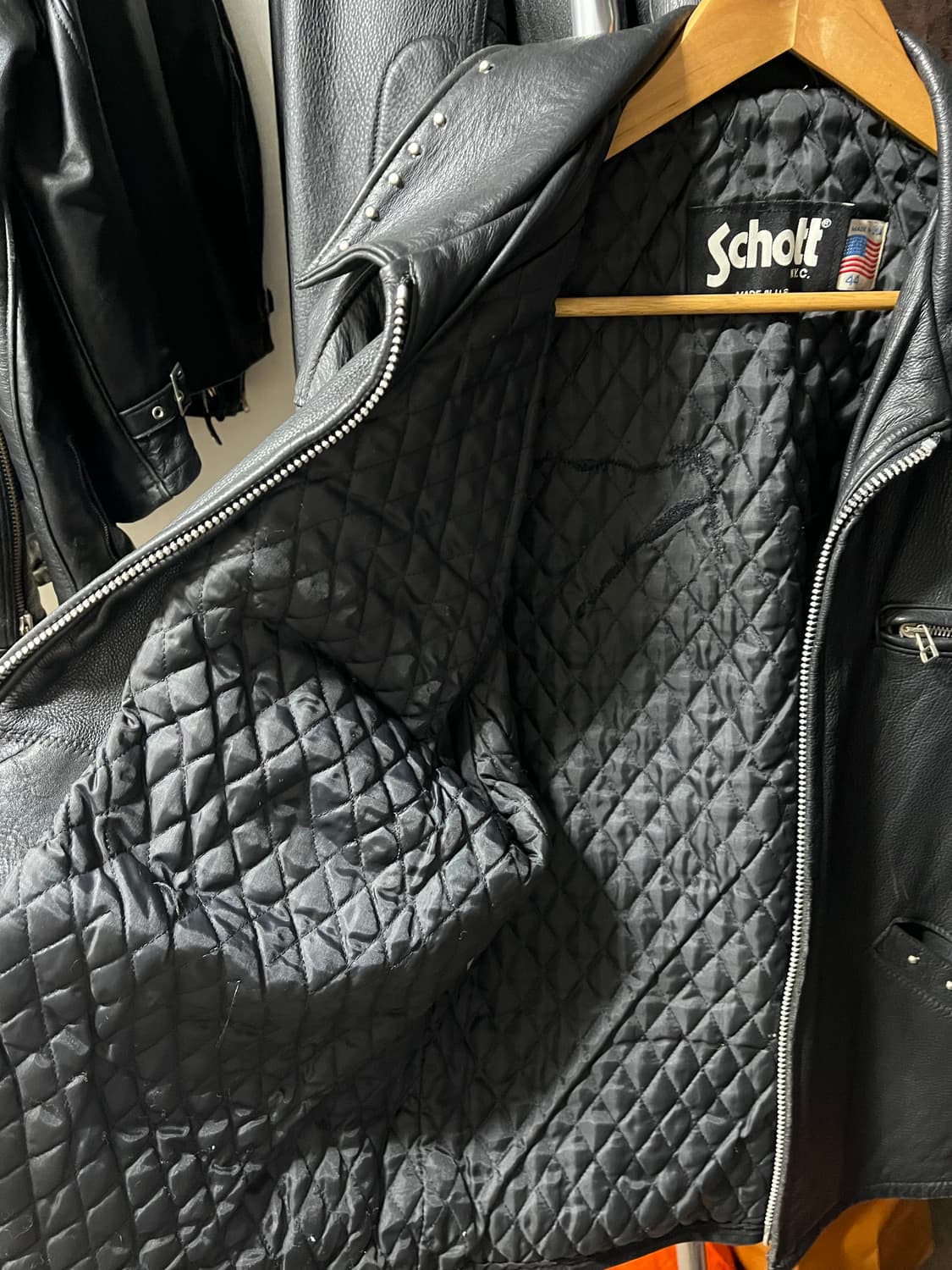 Schott 쇼트 544 싱글라이더 레더 자켓 44 105 여유 상품이미지6