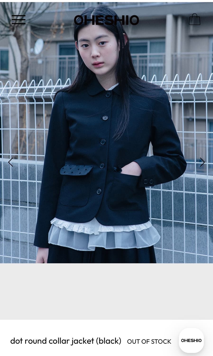 오헤시오 도트 자켓 블랙 사이즈1 상품이미지1
