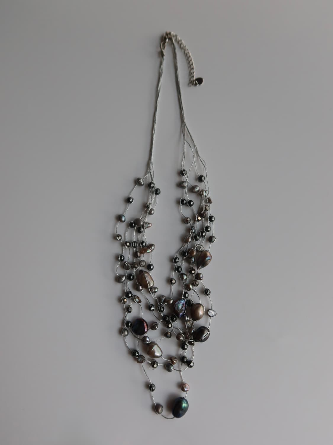 silver beaded chain necklace 상품이미지3
