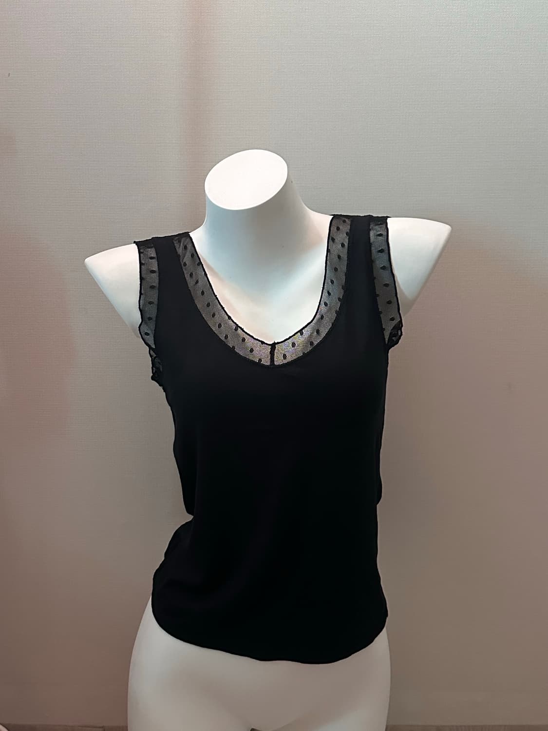 빈티지 도트 슬리브리스 상품이미지3