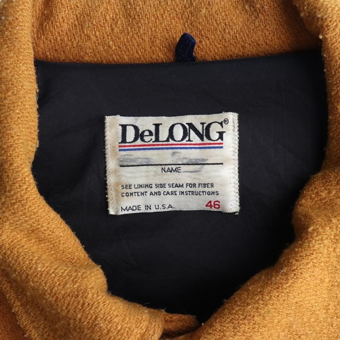 U.S.A 90's DeLONG 울 소가죽 바시티 자켓 (남성 46) 상품이미지5