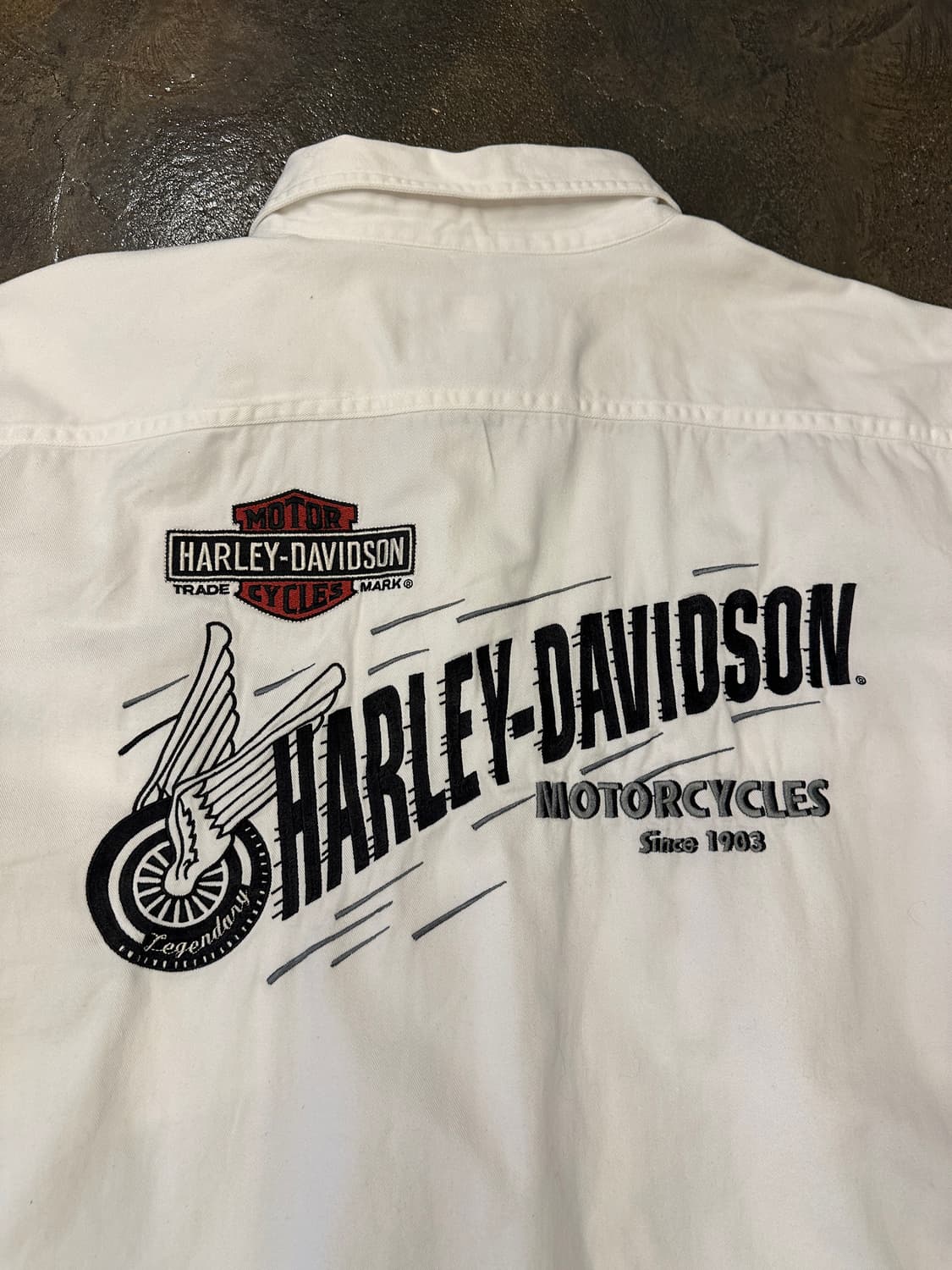 00s Harley Davidson 할리 데이비슨 반팔 셔츠 XL 상품이미지8